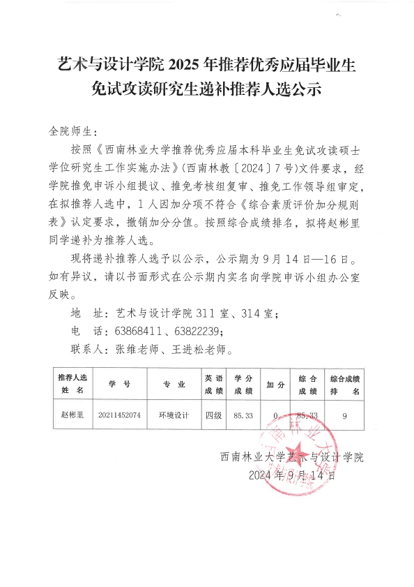 藝術(shù)與設(shè)計(jì)學(xué)院2025年推薦優(yōu)秀應(yīng)屆畢業(yè)生免試攻讀研究生遞補(bǔ)推薦人選公示_001.jpg